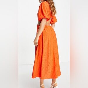 ASOS Orange Cutout Maxi Dress Vacation Beach